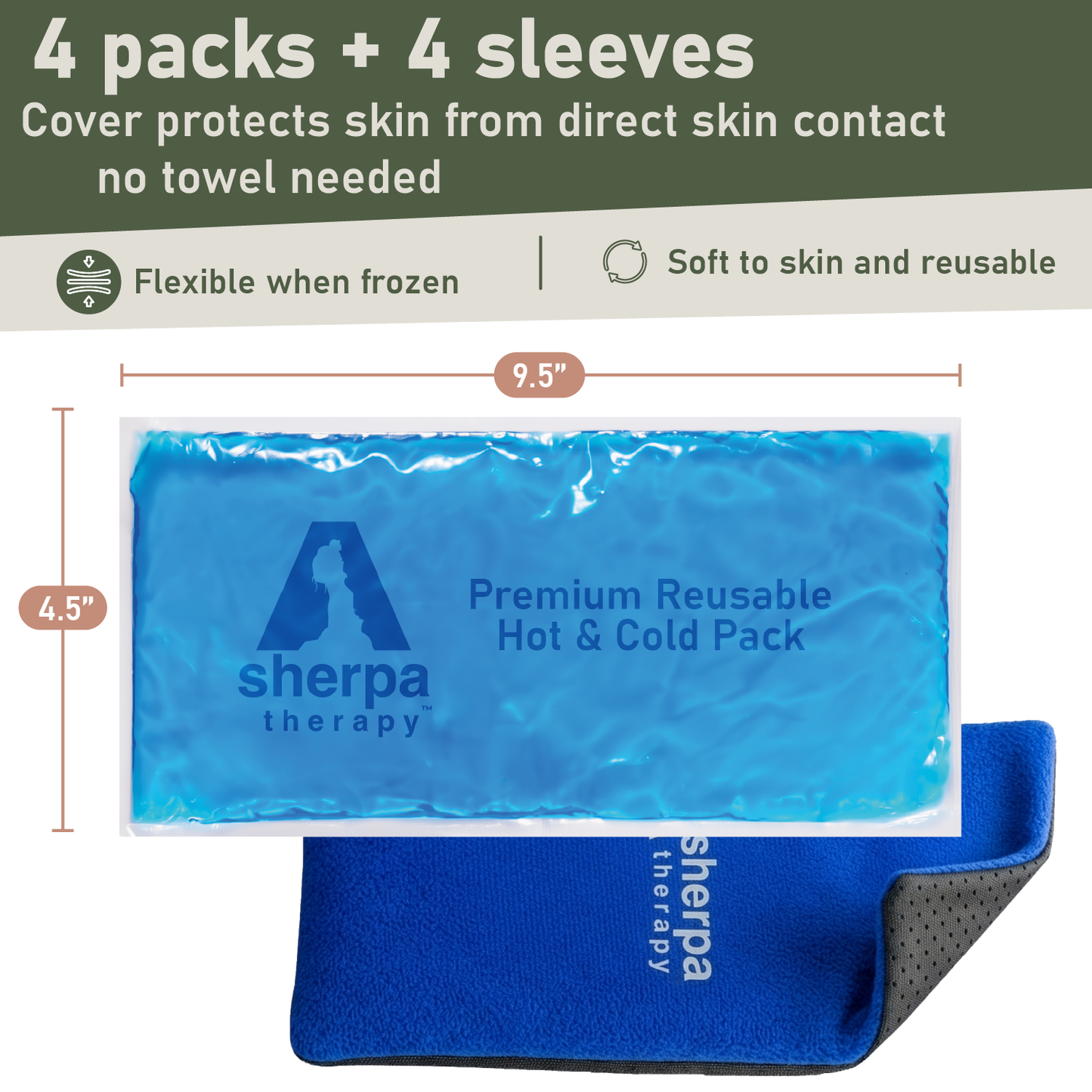 Everyday Hot & Cold Gel Pack, Cover - 4 Pack